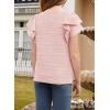 imageblibean Girls Ruffled Short Sleeve Textured Tops Shirts Size 615 YearsPink