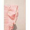 imageblibean Girls Ruffled Short Sleeve Textured Tops Shirts Size 615 YearsPink