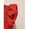 imageblibean Girls Ruffled Short Sleeve Textured Tops Shirts Size 615 YearsRed