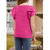 imageblibean Girls Ruffled Short Sleeve Textured Tops Shirts Size 615 YearsRose