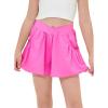 imageblibean Girls Athletic UPF50 Shorts Flowy Criss Cross Waist Shorts 615YB Hot Pink