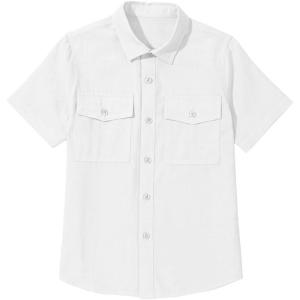 imageblibean Boys ButtonDown Shirts Semi Formal Uniform Tops 615 YearsA White