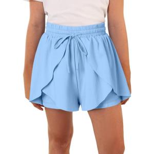 imageblibean Tween Girls Athletic Shorts Flowy Outdoor UPF50 Outfits 615 YearA Blue