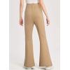 imageblibean Girls Bell Bottoms Pants School Uniform Stretchy Leggings Size 615 YearsA Khaki