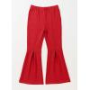 imageblibean Girls Bell Bottoms Pants School Uniform Stretchy Leggings Size 615 YearsA Red