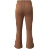 imageblibean Girls Bell Bottoms Pants School Uniform Stretchy Leggings Size 615 YearsA Tan Brown