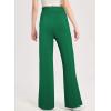 imageblibean Tween Girls Straight Pants School Uniform Stretchy Leggings Size 615 YearsA Green