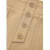 imageblibean Tween Girls Straight Pants School Uniform Stretchy Leggings Size 615 YearsA Khaki