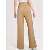 imageblibean Tween Girls Straight Pants School Uniform Stretchy Leggings Size 615 YearsA Khaki