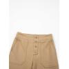 imageblibean Tween Girls Straight Pants School Uniform Stretchy Leggings Size 615 YearsA Khaki