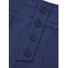 imageblibean Tween Girls Straight Pants School Uniform Stretchy Leggings Size 615 YearsA Navy