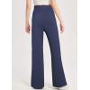 imageblibean Tween Girls Straight Pants School Uniform Stretchy Leggings Size 615 YearsA Navy