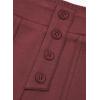 imageblibean Tween Girls Straight Pants School Uniform Stretchy Leggings Size 615 YearsA Red