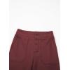 imageblibean Tween Girls Straight Pants School Uniform Stretchy Leggings Size 615 YearsA Red