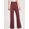 imageblibean Tween Girls Straight Pants School Uniform Stretchy Leggings Size 615 YearsA Red
