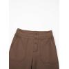 imageblibean Tween Girls Straight Pants School Uniform Stretchy Leggings Size 615 YearsA Tan