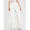 imageblibean Tween Girls Straight Pants School Uniform Stretchy Leggings Size 615 YearsA White