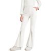 imageblibean Girls Bell Bottoms Pants School Uniform Stretchy Leggings Size 615 YearsA White