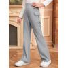 imageblibean Girls Uniform Pants Teen School Flare Bell Bottoms Size 615 YearsA Grey