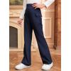 imageblibean Girls Uniform Pants Teen School Flare Bell Bottoms Size 615 YearsA Navy Blue