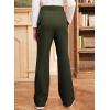 imageblibean Girls Uniform Pants Teen School Flare Bell Bottoms Size 615 YearsB Army Green