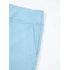 imageblibean Tween Girls Bell Bottom Pants School Uniform Stretchy Leggings Size 615 YearsLight Blue