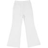 imageblibean Tween Girls Bell Bottom Pants School Uniform Stretchy Leggings Size 615 YearsWhite