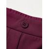imageblibean Tween Girls Bell Bottoms Pants Uniform Slit Pants with Pockets Size 615 YearsA Burgundy