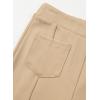 imageblibean Tween Girls Bell Bottoms Pants Uniform Slit Pants with Pockets Size 615 YearsA Khaki