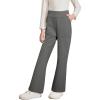 imageblibean Tween Girls Bell Bottom Pants School Uniform Stretchy Leggings Size 615 YearsGrey