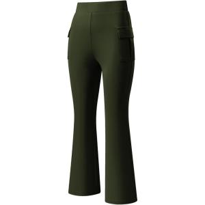 imageblibean Girls Uniform Pants Teen School Flare Bell Bottoms Size 615 YearsB Army Green