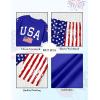 imageGirls Clothes Summer Outfits Graphic Letter Print Tee Shirt  Biker Shorts 2Pcs Clothing Set 716TAd Usa Flag