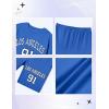 imageGirls Clothes Summer Outfits Graphic Letter Print Tee Shirt  Biker Shorts 2Pcs Clothing Set 716TBlue 01