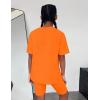 imageGirls Clothes Summer Outfits Graphic Letter Print Tee Shirt  Biker Shorts 2Pcs Clothing Set 716TOrange