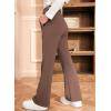 imageblibean Girls Dressy Bell Bottom School Uniform Pants Size 615 YearsBrown