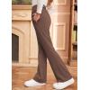 imageblibean Girls Dressy Bell Bottom School Uniform Pants Size 615 YearsBrown