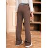 imageblibean Girls Dressy Bell Bottom School Uniform Pants Size 615 YearsBrown