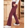 imageblibean Girls Dressy Bell Bottom School Uniform Pants Size 615 YearsRed