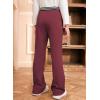 imageblibean Girls Dressy Bell Bottom School Uniform Pants Size 615 YearsRed