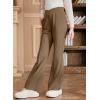 imageblibean Teen Girls Dress Pants Bell Bottoms School Uniform Leggings Size 615 YearsA Dark Brown