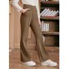 imageblibean Teen Girls Dress Pants Bell Bottoms School Uniform Leggings Size 615 YearsA Dark Brown