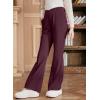 imageblibean Teen Girls Dress Pants Bell Bottoms School Uniform Leggings Size 615 YearsA Red