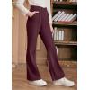 imageblibean Teen Girls Dress Pants Bell Bottoms School Uniform Leggings Size 615 YearsA Red