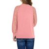 imageblibean Teen Girls Semi Formal Bloues Kids Lace Long Sleeve Shirts Size 615 YearsA Pink