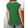 imageblibean Tween Girls Summer Short Sleeve Textured Tops Shirts Size 615 YearsGreen