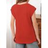 imageblibean Tween Girls Summer Short Sleeve Textured Tops Shirts Size 615 YearsRed