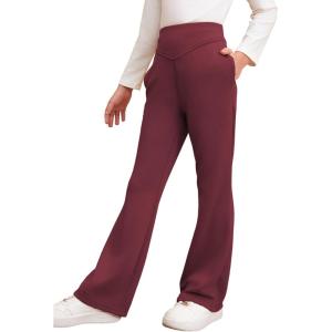 imageblibean Girls Dressy Bell Bottom School Uniform Pants Size 615 YearsRed