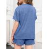 imageblibean Girl Fashion Clothes Tween Shirt Outfit Kids Summer Shorts Set Casual 2 Piece Ruffle Top Sets Matching Pockets Clothing Sets Size 4T 5T Years Old Blue