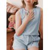 imageblibean Girls Summer Clothes Set Kids Waffle Pockets Cotton Outfit Size 413 YearsA Sky Blue