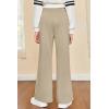 imageblibean Girls 2025 School Leggings Teen Uniform Flare Bell Bottoms Size 615 YearsA Beige
